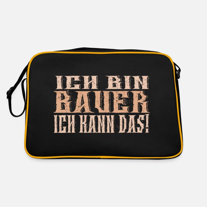 Ich bin Bauer Retro Tasche