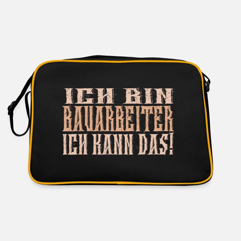 Ich bin Bauarbeiter Retro Tasche