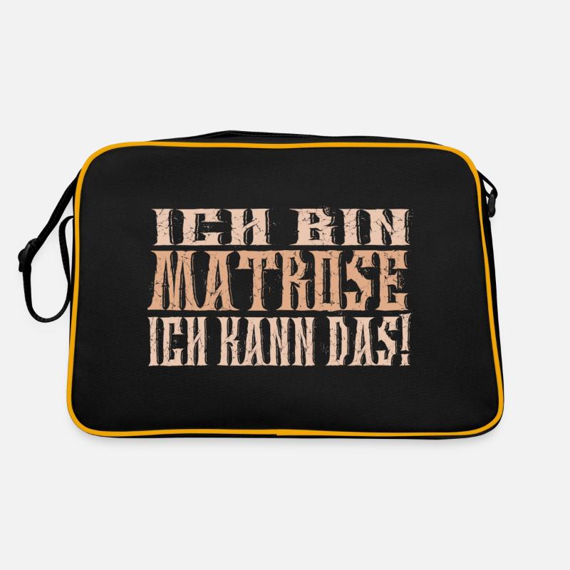 Ich bin Matrose - Retro Tasche - Schwarz/Gold
