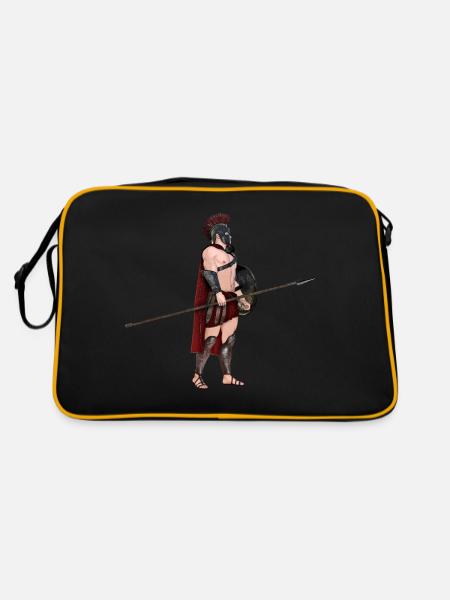 Odysseus, Ulysses, Greek mythology - Retro Bag - black/gold - Back