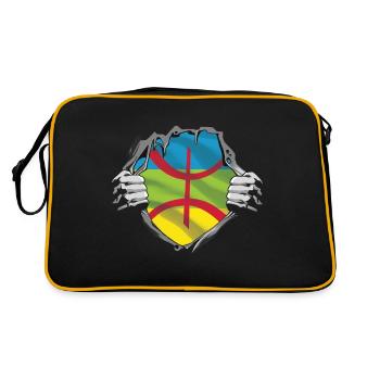 le Drapeau amazigh dans les tripes - Sac Retro - noir/or - Dos