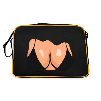 breasts nichon nibard chest pair drawing - Retro Bag - black/gold - Back