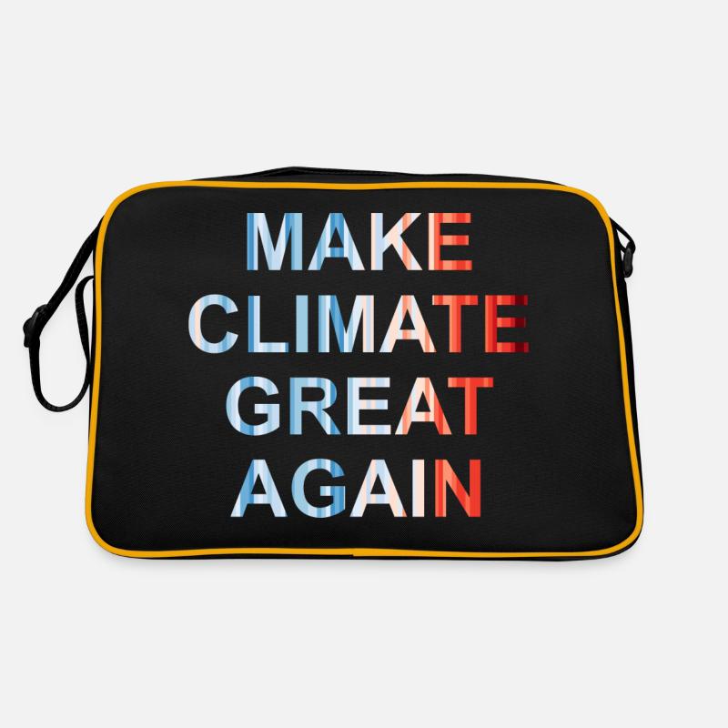 Make climate great again - Sac Retro - noir/or