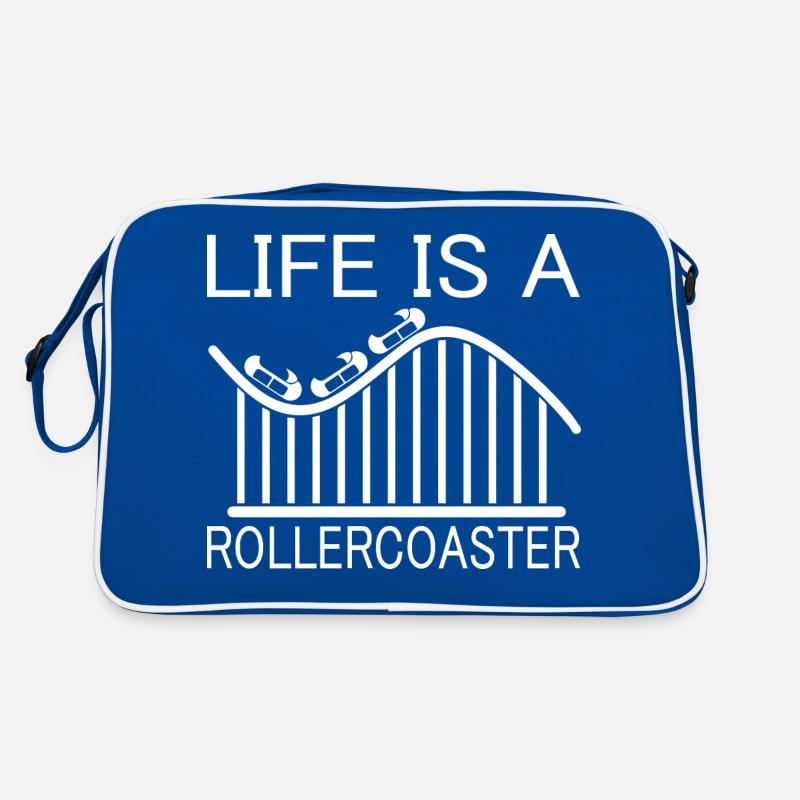 Rollercoaster Achterbahn Retro Tasche