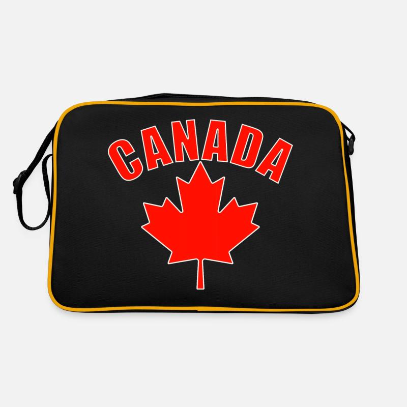 Feuille d’érable Canada - Sac Retro - noir/or