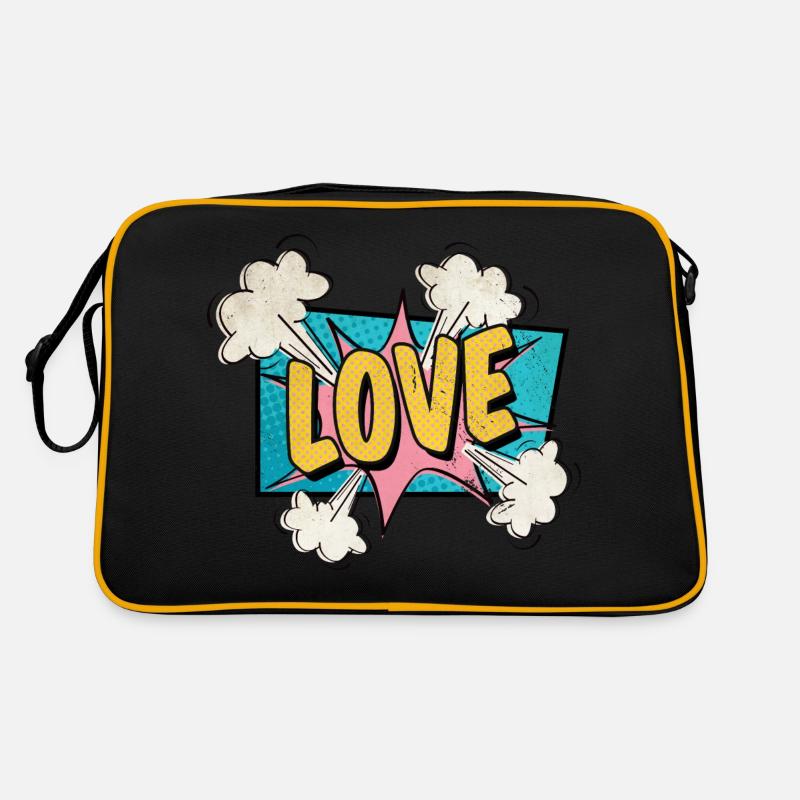 Love exploding BD style amoureux Sac Retro