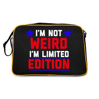 I'm Not Weird I'm Limited Edition - Retro Tasche - Schwarz/Gold - Hinten