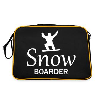 Snowboard Snowboarder - Sac Retro - noir/or - Dos
