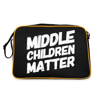 Middle Children Matter Funny Siblings Sibling - Retro Bag - black/gold - Back