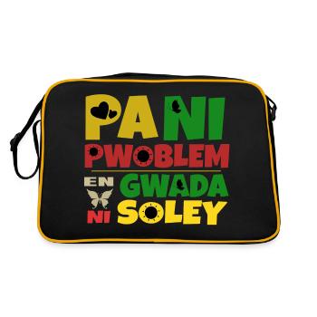 Pani pwoblem en Gwada ni soley - Sac Retro - noir/or - Dos
