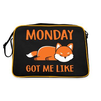 Monday got me like - Retro Bag - black/gold - Back