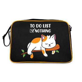 To do list , Nothing - Retro Bag - black/gold - Back