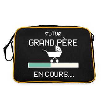 Futur Grand Prère pour Futur Papy Naissance Bébe - Retro Bag - black/gold - Back