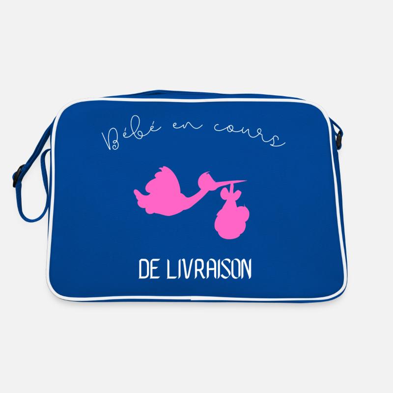 Baby wird geboren Mädchen Retro Tasche