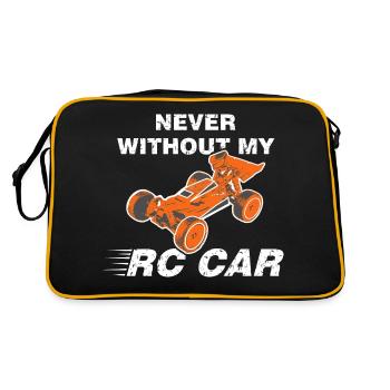 Never Without My RC Car - RC Auto Fan - Retro Tasche - Schwarz/Gold - Hinten