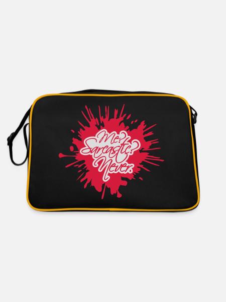 me sarcastic never quote - Retro Bag - black/gold - Back