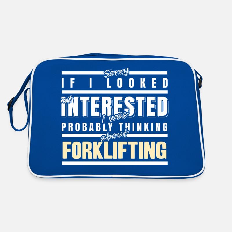 Probably Thinking About Forklifting Funny Present Retro Bag