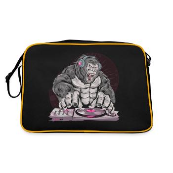GORILLE MUSIQUE HIP HOP - Sac Retro - noir/or - Dos