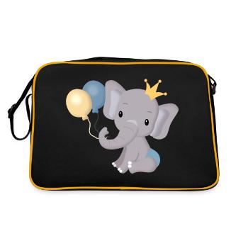 Elephant bébé premier anniversaire 1 an - Sac Retro - noir/or - Dos
