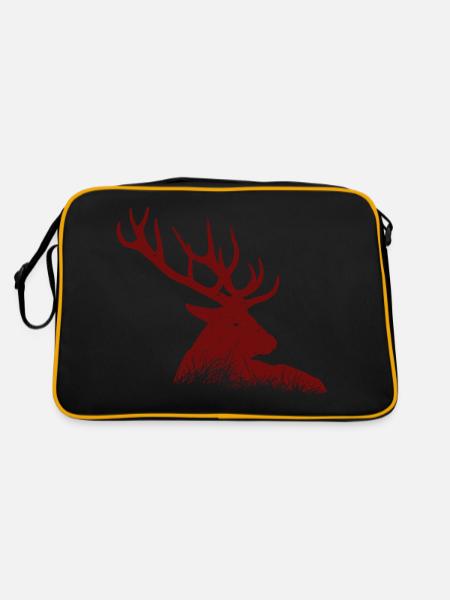 Cerf - Sac Retro - noir/or - Dos