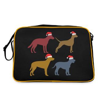 Amoureux des chiens Chiens de Noël - Sac Retro - noir/or - Dos