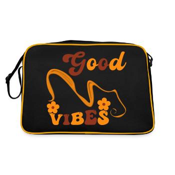 Good vibes bonnes vibrations si apaisantes - Sac Retro - noir/or - Dos