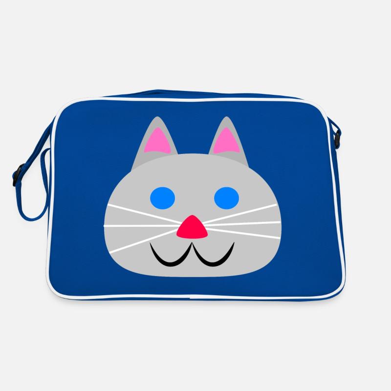 Süßes Katzengesicht Retro Tasche