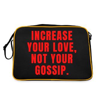 Increase Your Love Not Your Gossip - Christian - Retro Bag - black/gold - Back