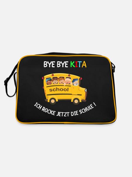 Bye Bye Kita, maintenant je berce l’école! - Sac Retro - noir/or - Dos