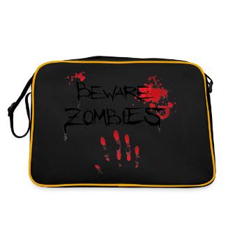 Méfiez-vous des zombies - Sac Retro - noir/or - Dos
