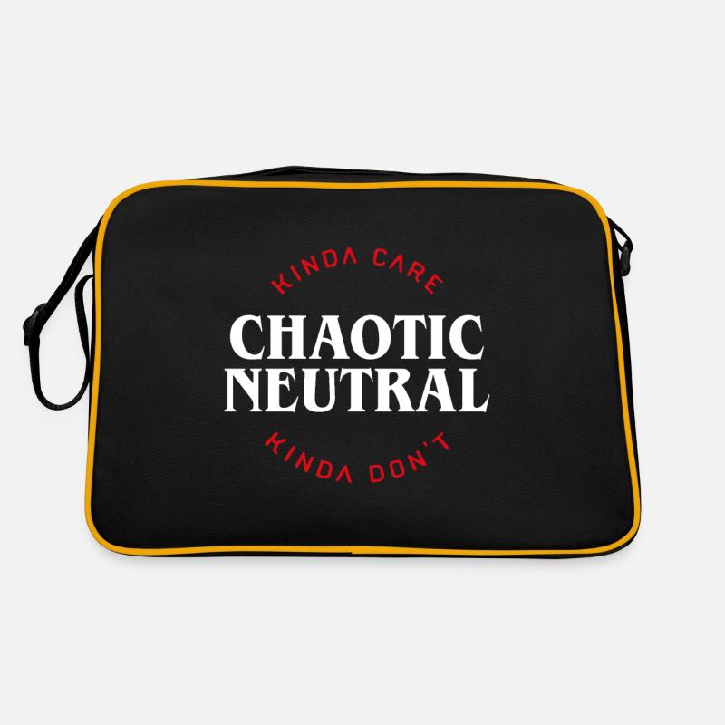 Chaotic Neutral Alignment Kinda Care Kinda Dont Retro Bag