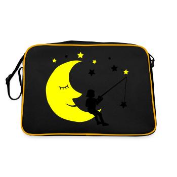 Child fishing stars - Retro Bag - black/gold - Back