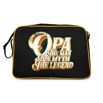 THE MAN THE MYTH THE LEGEND OPA - Retro Tasche - Schwarz/Gold - Hinten