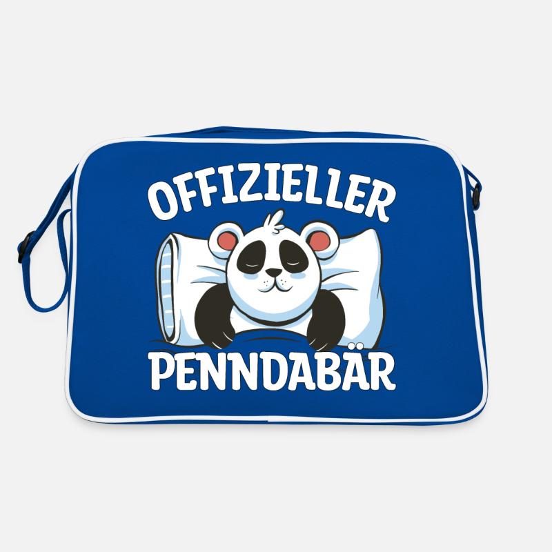 Panda schlafen Penndabär Geschenk Retro Tasche
