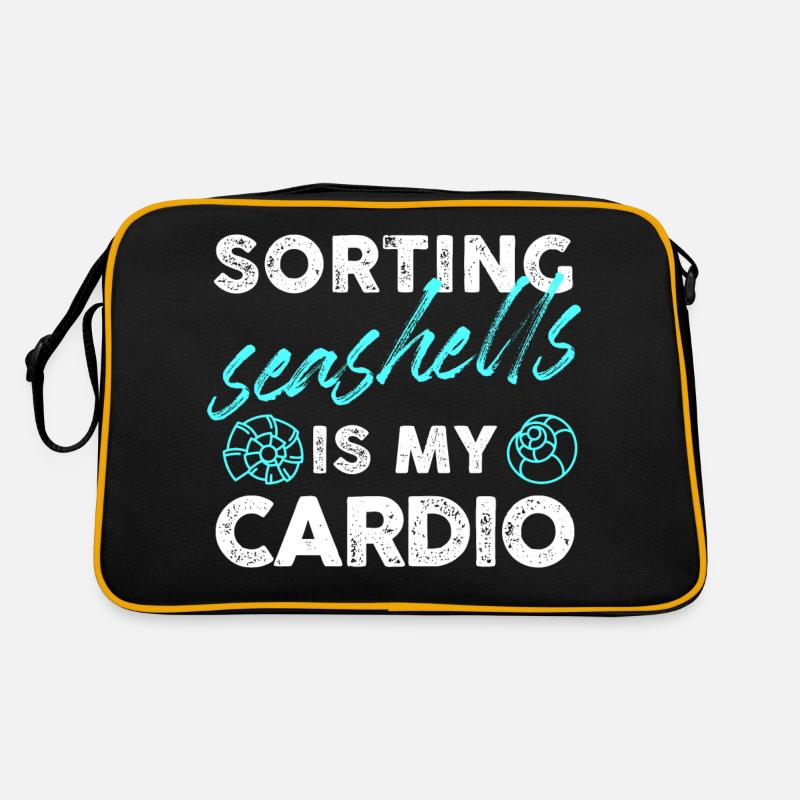 sorting seashells is my cardio design Retro Bag