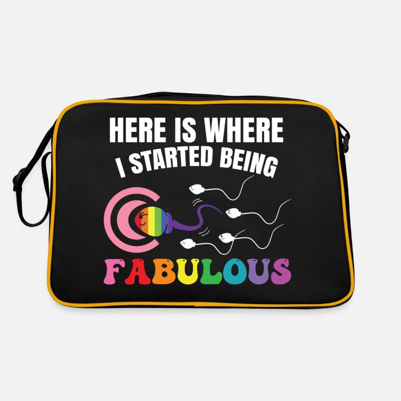 Lustiger LGBT Pride Monat Schwule Lesbe Retro Tasche