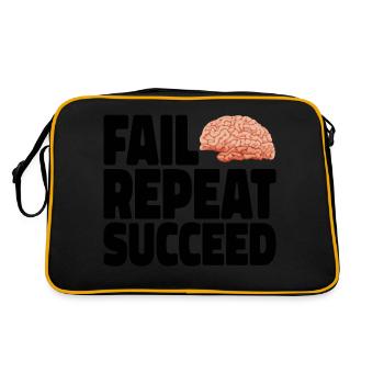 Fail into Succeed black - Retro Bag - black/gold - Back