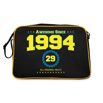 Super chemise 1994 pour hommes femmes 29 ans 29ème - Sac Retro - noir/or - Dos