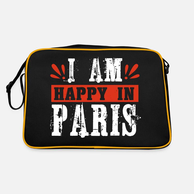 ICH BIN GLÜCKLICH IN PARIS Retro Tasche