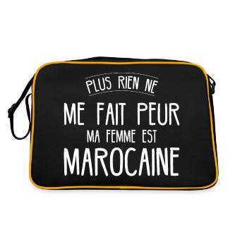 cadeau pour son mari homme marocain maroc - Sac Retro - noir/or - Dos
