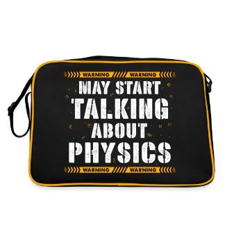 Warning May Start Talking About Physics - Retro Bag - black/gold - Back