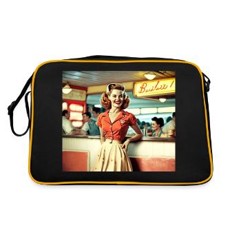 Rockabilly Woman Années 1950 Années 1960 - Sac Retro - noir/or - Dos