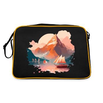 The fjord - Retro Bag - black/gold - Back