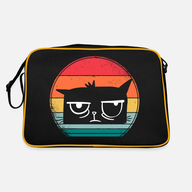 Bestes Katzenhemd aller Zeiten Grumpy Distressed Cat Retro Tasche