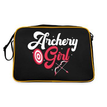 Archery Girl Archer Target Bow & Arrows - Retro Bag - black/gold - Back
