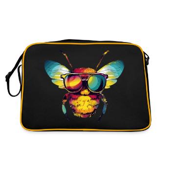 Zoé l'abeille à lunettes - Sac Retro - noir/or - Dos