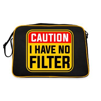 Attention je n’ai pas de filtre - Sac Retro - noir/or - Dos