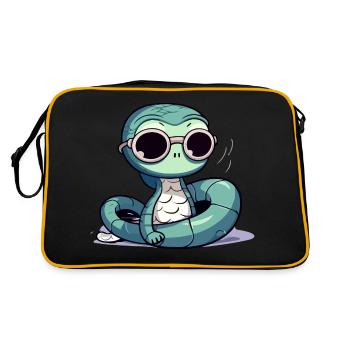 Oko die Schlange - Retro Tasche - Schwarz/Gold - Hinten
