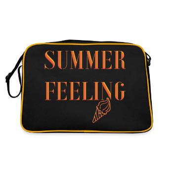 SUMMER FEELING with ice cream - Retro Bag - black/gold - Back