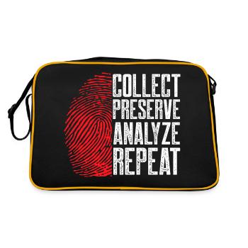 Collecter Préserver Analyser Répéter | Médico-légal - Sac Retro - noir/or - Dos